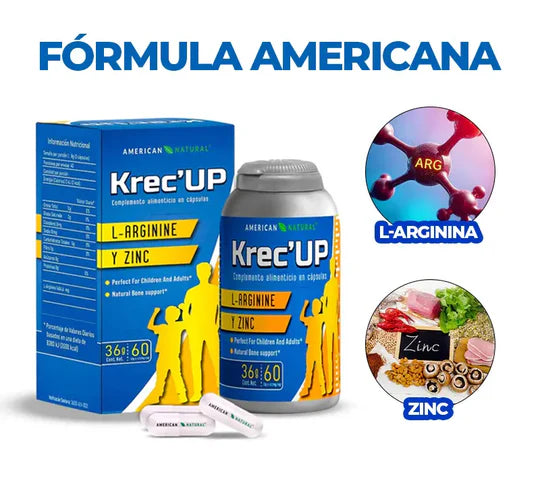 KREC´UP FORMULA AMERICA: ESTIMULA LA HORMONA DE CRECIMIENTO Y FORTALECE SUS HUESOS Y SU SISTEMA INMUNE