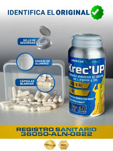 KREC´UP FORMULA AMERICA: ESTIMULA LA HORMONA DE CRECIMIENTO Y FORTALECE SUS HUESOS Y SU SISTEMA INMUNE