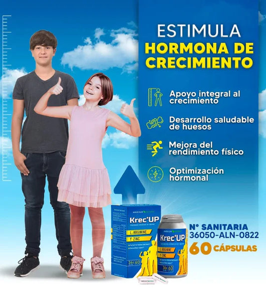 KREC´UP FORMULA AMERICA: ESTIMULA LA HORMONA DE CRECIMIENTO Y FORTALECE SUS HUESOS Y SU SISTEMA INMUNE